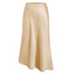 Satin Waist Skirt For Women Slim Side Split - Barusatti